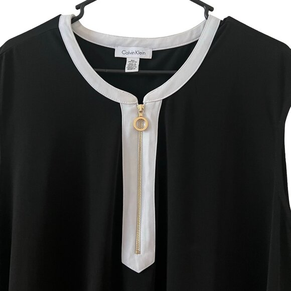 Calvin Klein Zipper Front Blouse - Picture 2 of 5
